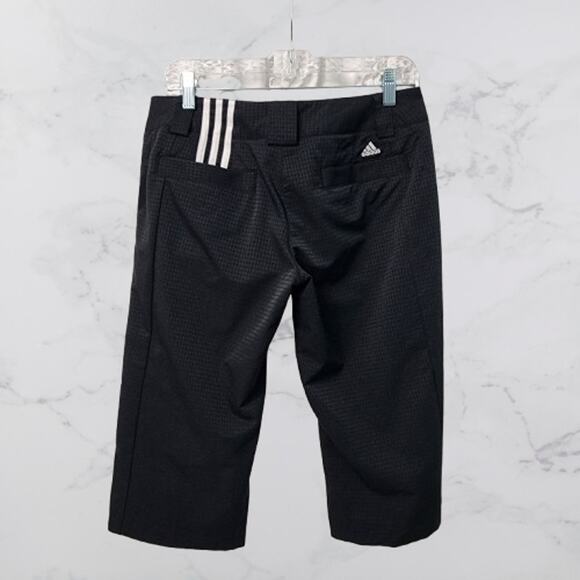ADIDAS Women's Size 4 ClimaLite Black Solid Plaid Golf Pants EUC - Picture 1 of 7